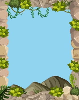 Nature rock blank template vector