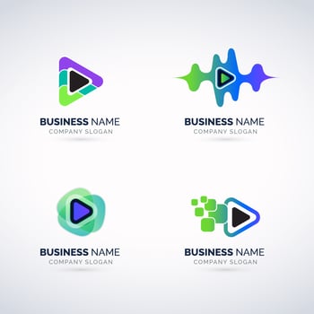 AUDIO Logo set vector
