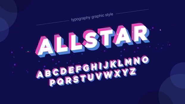 Retro Glitch Uppercase Font vector
