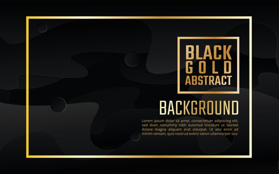 Black Gold Elegant Rounded Shape Background vector