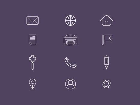 Contact Vector Icon Set