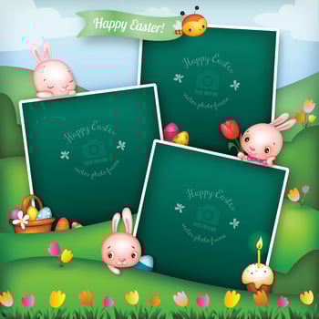 Three Easter Story Photo Frames  vector