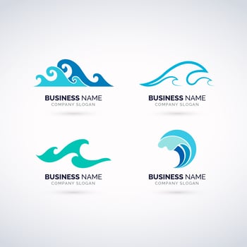 Water Logo Set vector