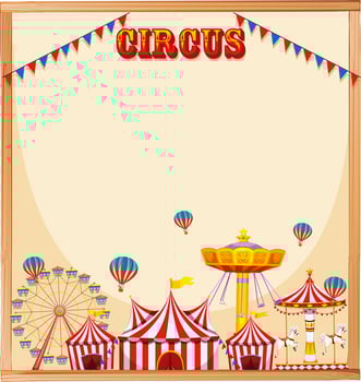 Blank circus template frame  vector
