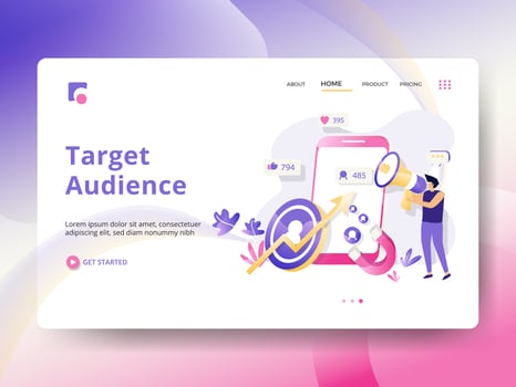 Target Audience Landing Page vector