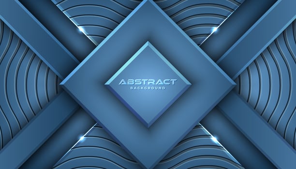 Blue Layered Geometric Shapes Background  vector