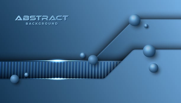 Classic Blue Futuristic Layered Shapes Background  vector