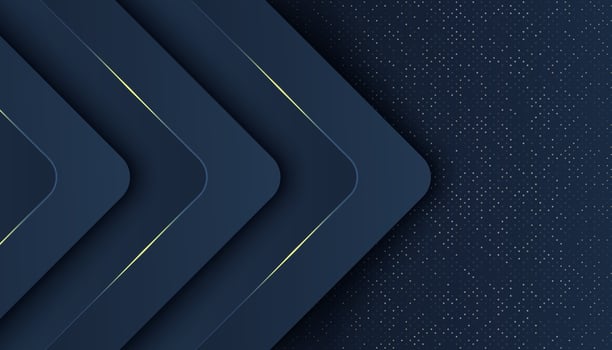 Navy background with overlapping arrow layers vector