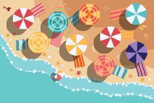 Summer Beach Flat Design vector