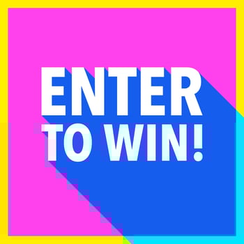 Enter To Win Long  Shadow Lettering vector