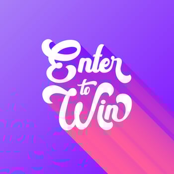 Enter To Win Hand Lettering vector