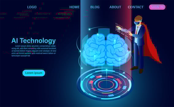 Artificial Intelligence Technology Concept vector