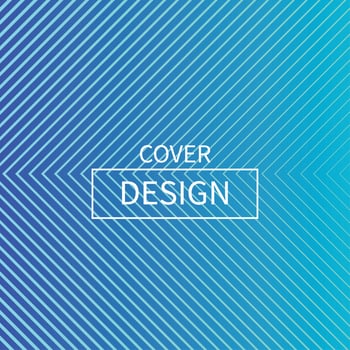 Minimal Blue Triangle Line Shape Cover Design vector