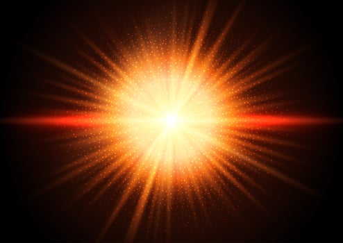Orange Starburst Background vector
