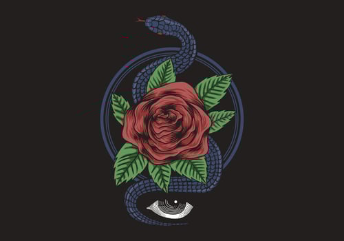 Rose Snake Eye vector