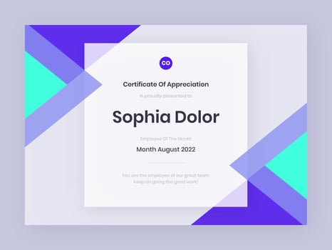 Trendy Purple Certificate Template  vector