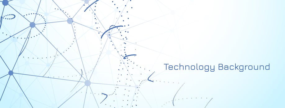Modern technology banner on light blue background vector