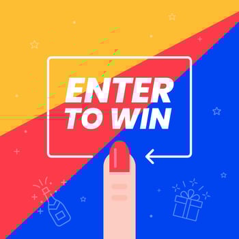 Enter To Win Banner Template vector