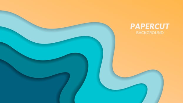 Colorful paper cut layered design vector