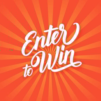 Enter To Win Hand Lettering Banner vector