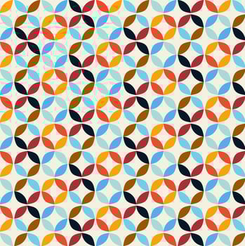 Geometric Retro Circle Pattern Background vector