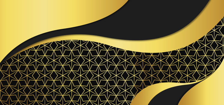 Luxury Black and Golden Swirl Royal Banner  vector