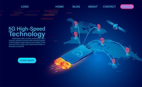 Global 5g High-speed Technology vector