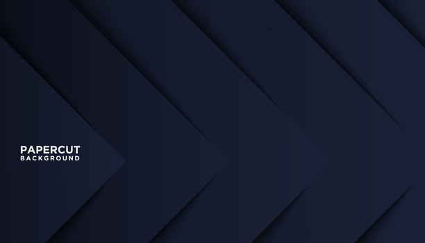 Dark Blue Overlapping Paper Cut Background vector