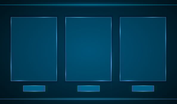 Rectangle Frame Technology HUD vector