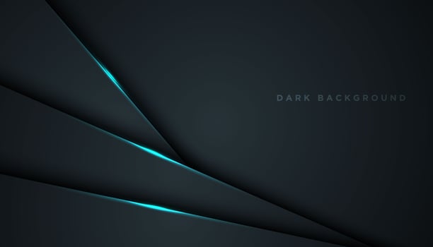 Abstract Black Background with Shining Blue Diagonal Layers vector