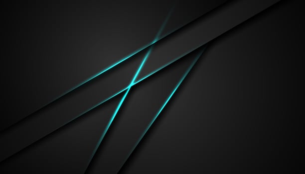 Abstract Black Background with Blue Light Lines Crossing vector