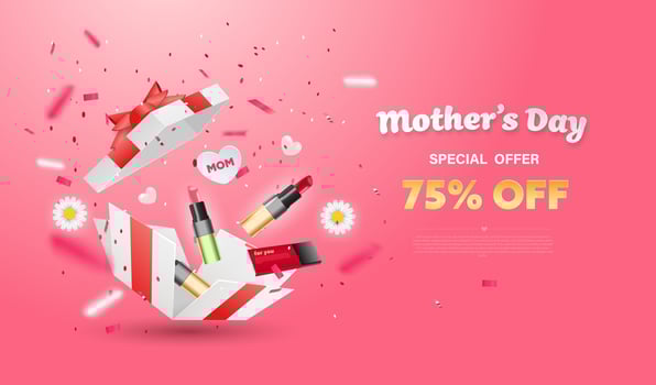 Mother's Day Surprise Box Design vector