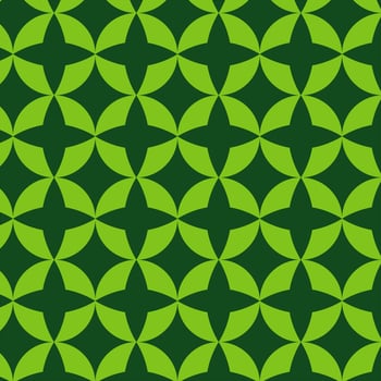 Green Retro Geometric Shape Pattern vector