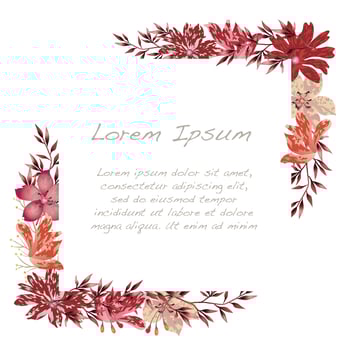 Red and Orange Watercolor Frame vector