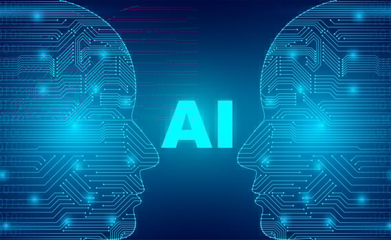 Artificial Intelligence Cyborg Technology Concept  vector