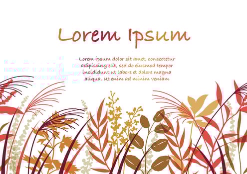 Seamless Autumn Botanical Background vector