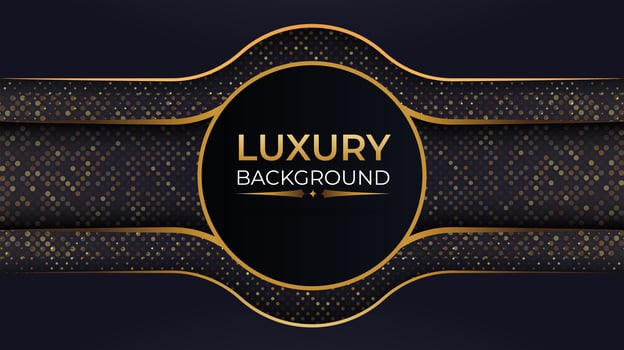 Luxury Background with Circle Frame and Gold Dots vector