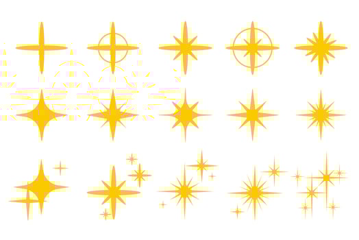 Golden yellow light sparkling vector