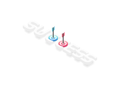 success Isometric character vector