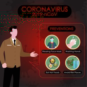 News Anchorman Talking About COVID-19 Prevention vector