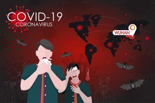 Coronavirus Global Infection Poster vector