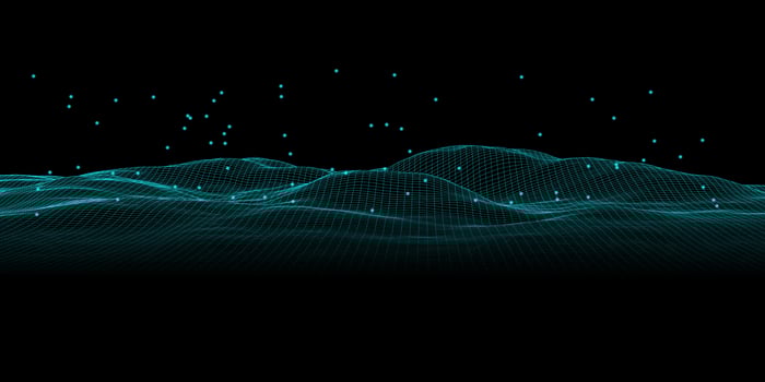 Abstract Futuristic Modern Wireframe Landscape vector