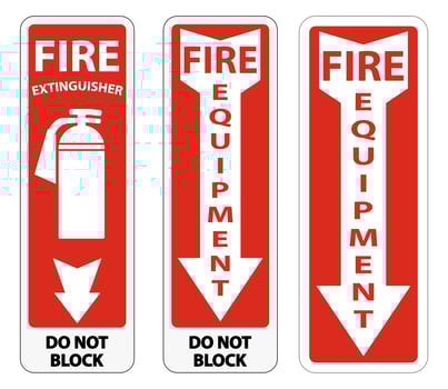  Fire Equipment Sign Set vector