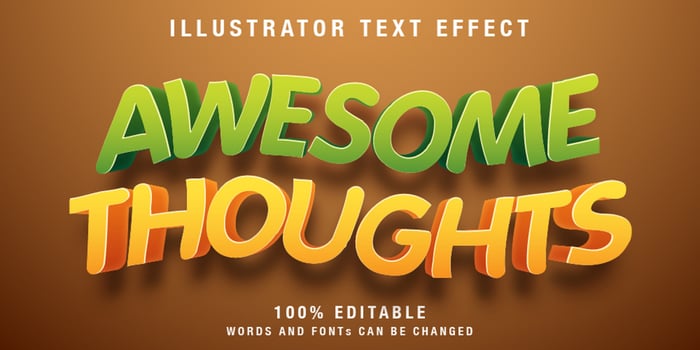 Wavy editable text effect vector