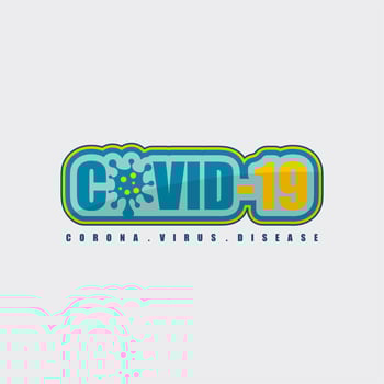 Covid-19 Corona Virus Disease Typography vector
