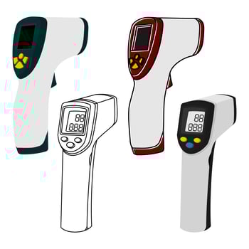 Forehead Thermometer Set vector