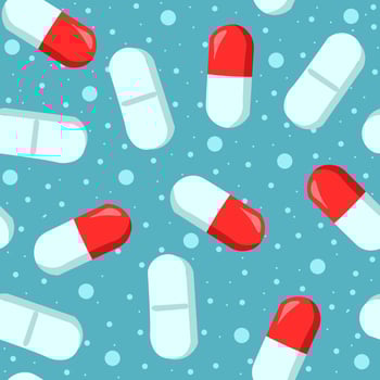 Illustration of white tablet pills. vector