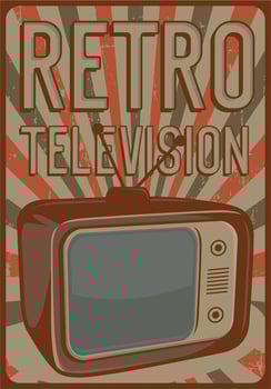 Retro Television Poster vector