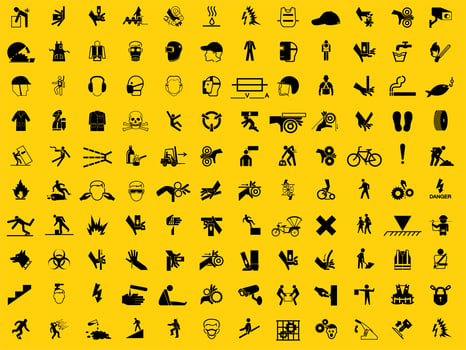 Required Personal Protective Equipment Symbol Set  vector