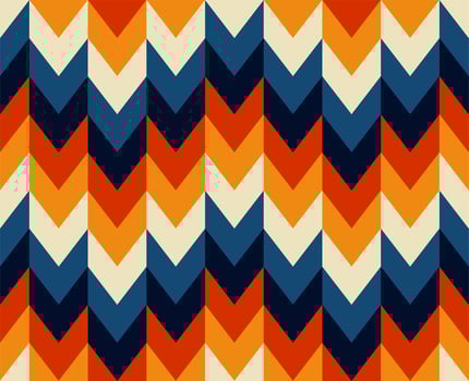 Seamless Chevron Style Retro 70s Pattern vector